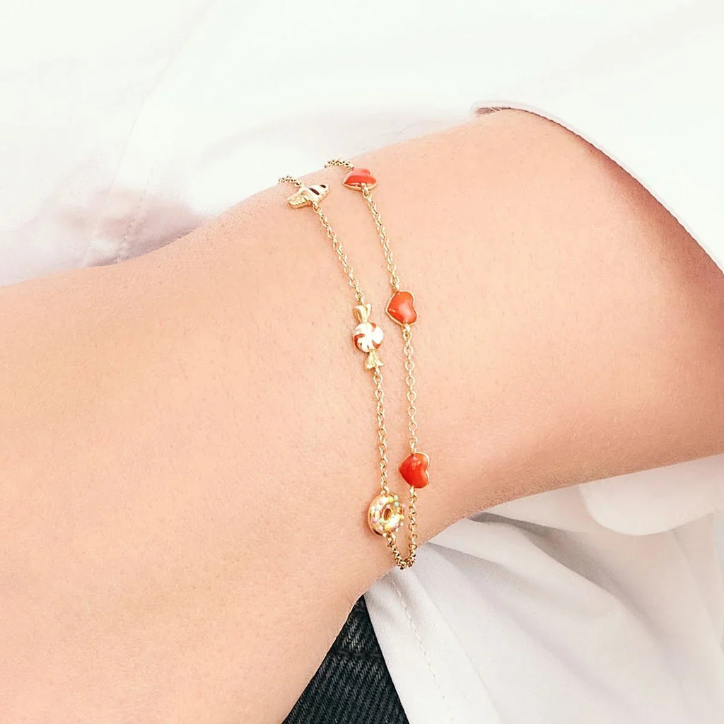 Cute Donut Charm Bracelet