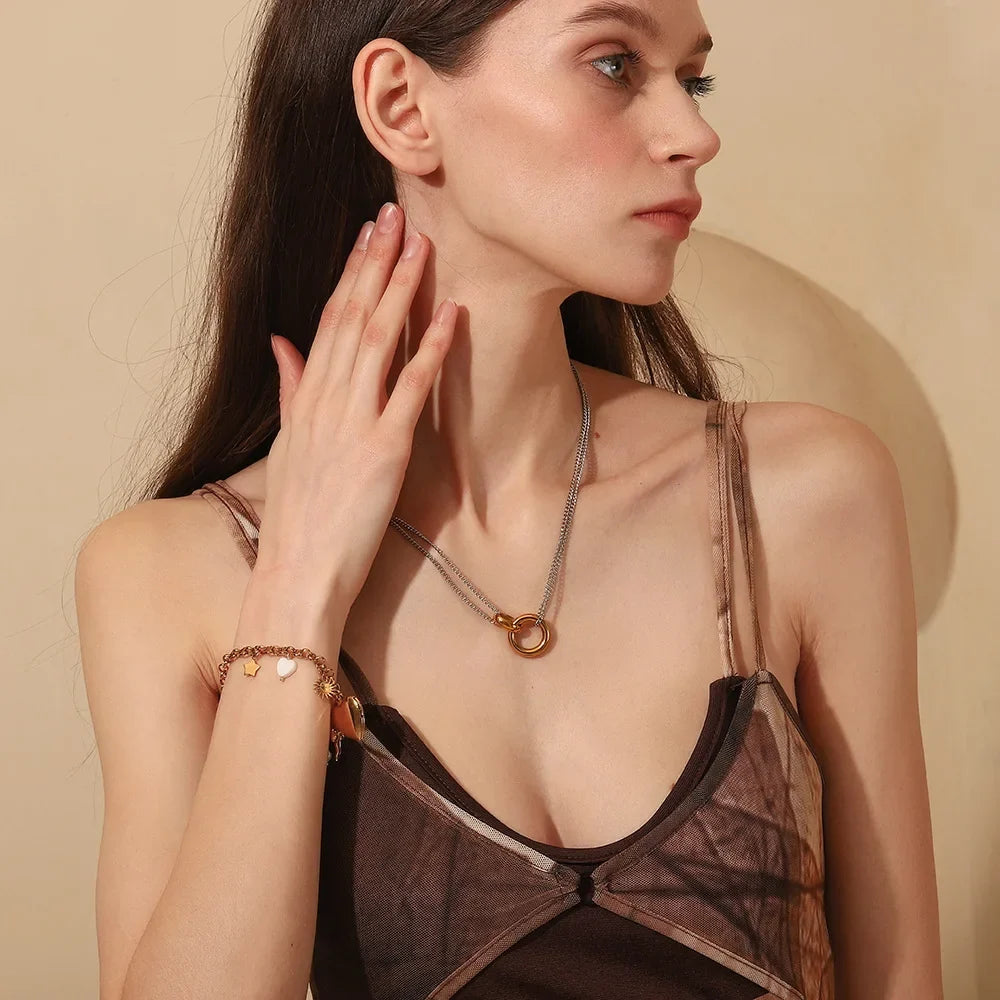 Circle Ring Choker Necklace