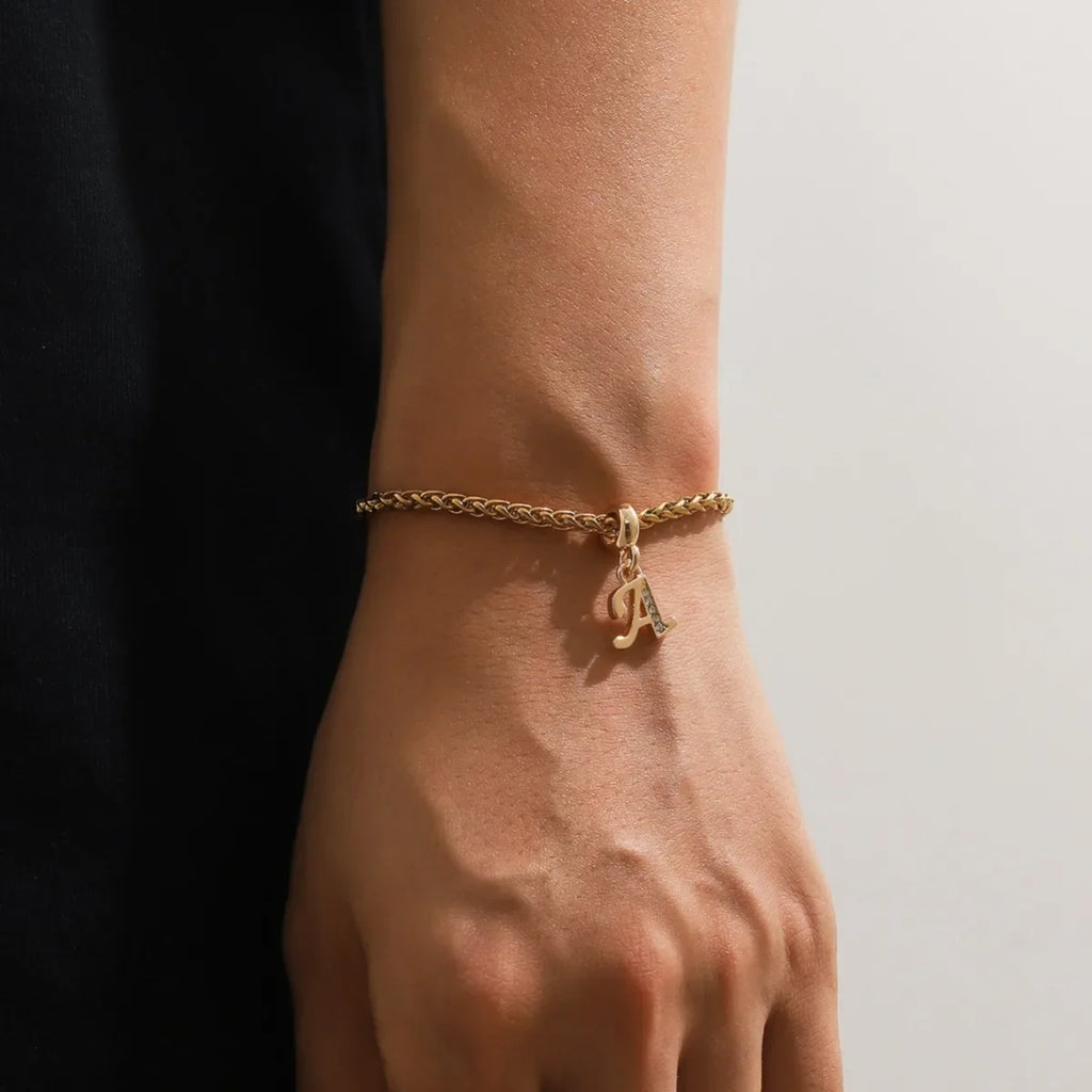 Initial Charm Bracelet – Gold & Silver