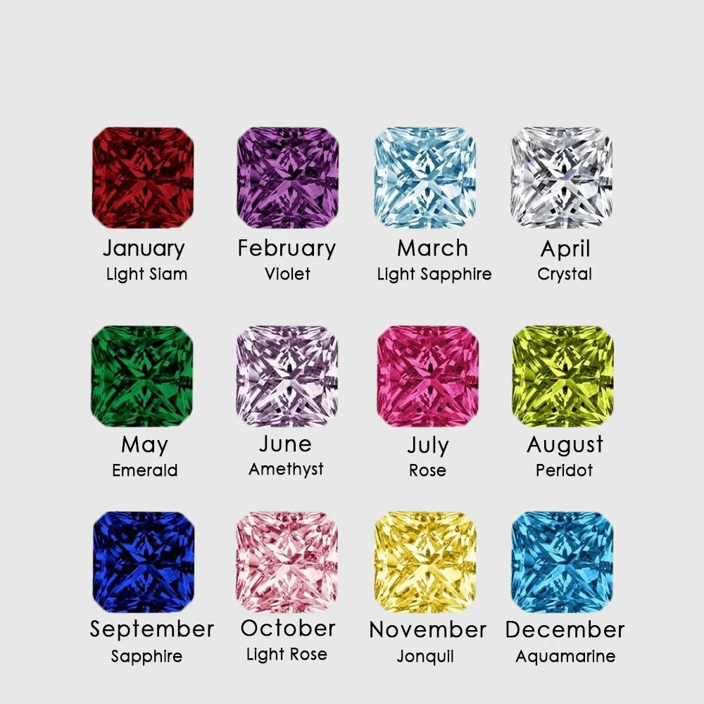 Octagon Birthstone Charms