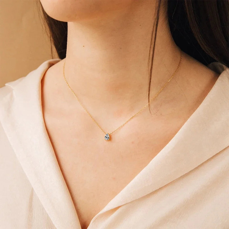 Teardrop Birthstone Necklace