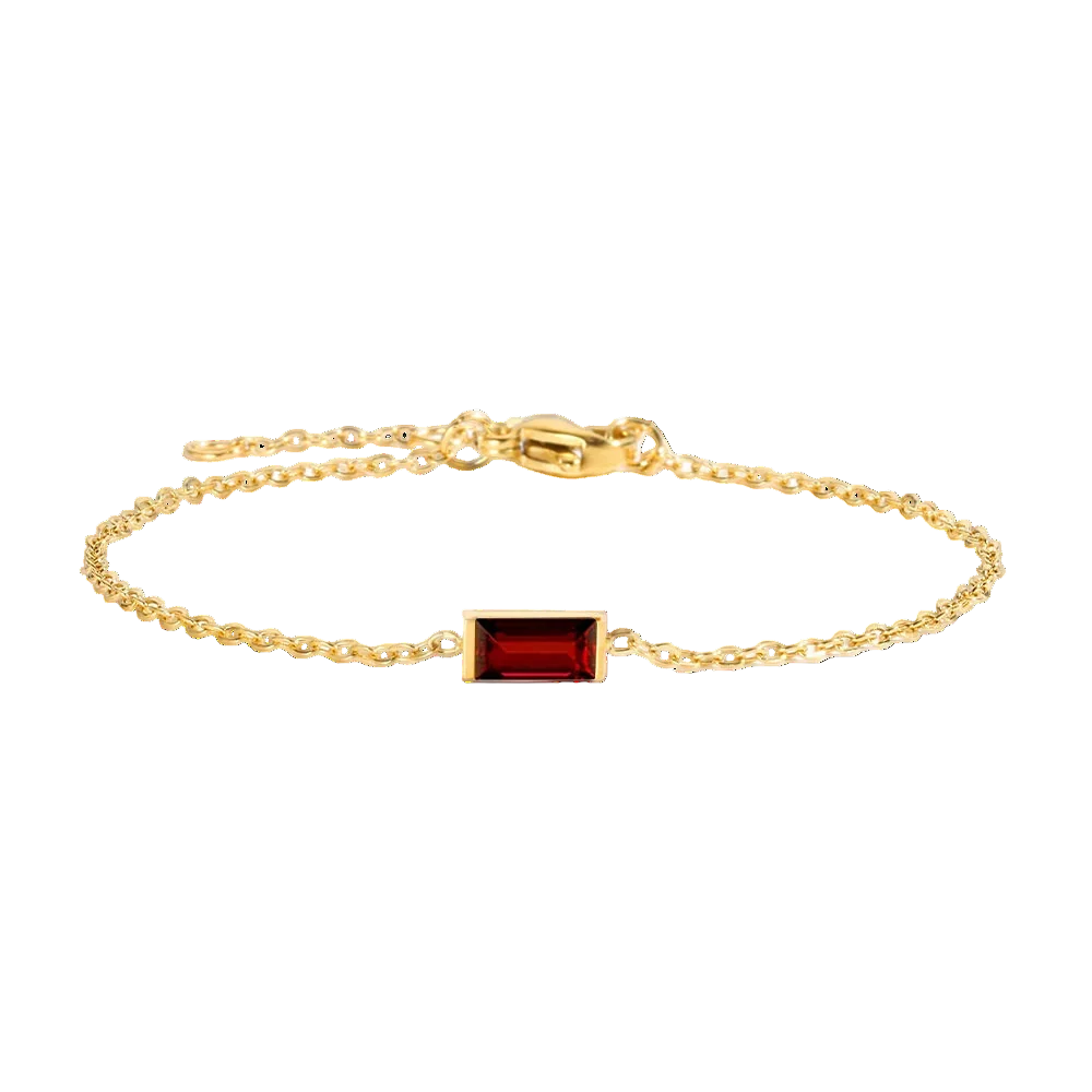 Square Birthstone Bracelet