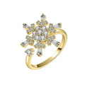 Adjustable Snowflake Spinner Ring