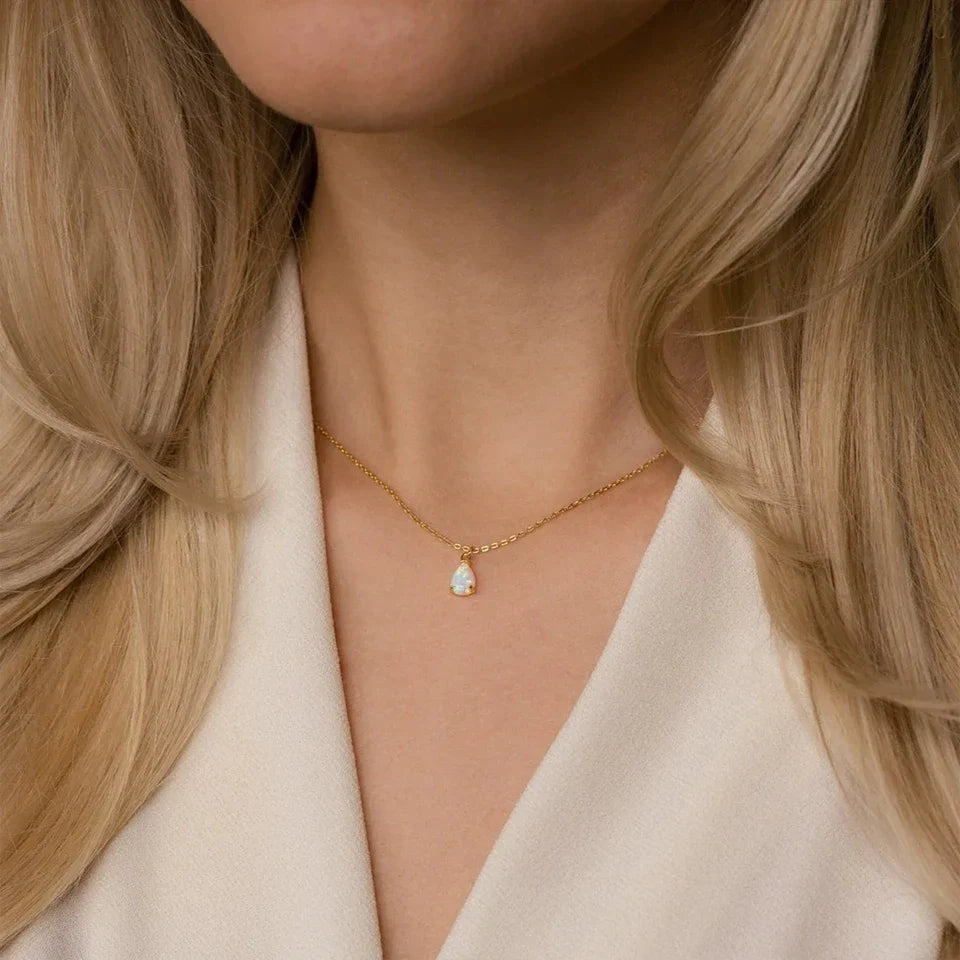 Teardrop Birthstone Necklace