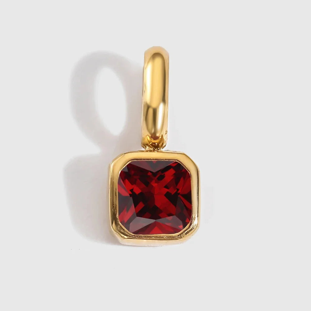 Octagon Birthstone Charms