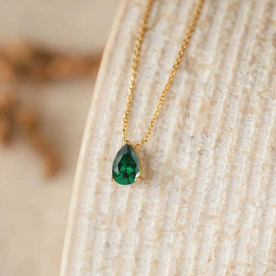 Teardrop Birthstone Necklace
