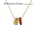 18K Gold Plated Birthstone Charm Necklace