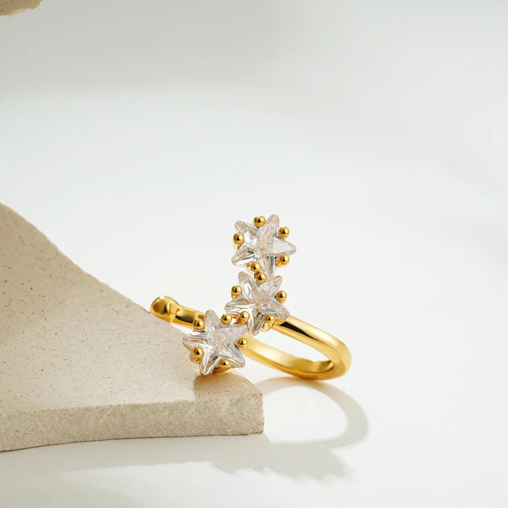 18K Gold Plated Star Ear Cuff