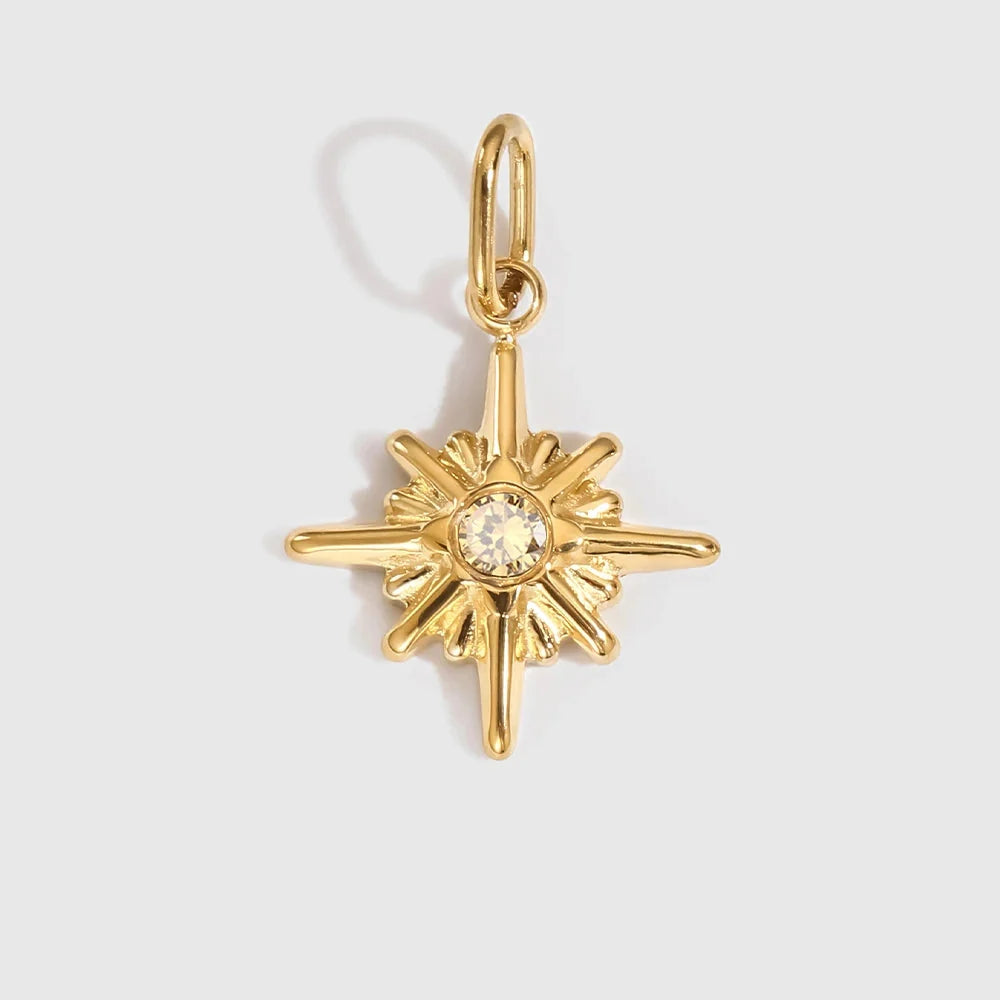 Star Shiny Birthstone Charms