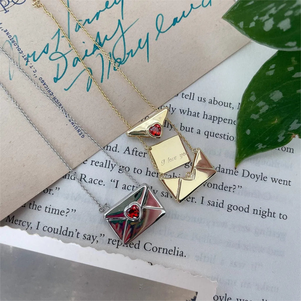 Envelope Heart Necklace
