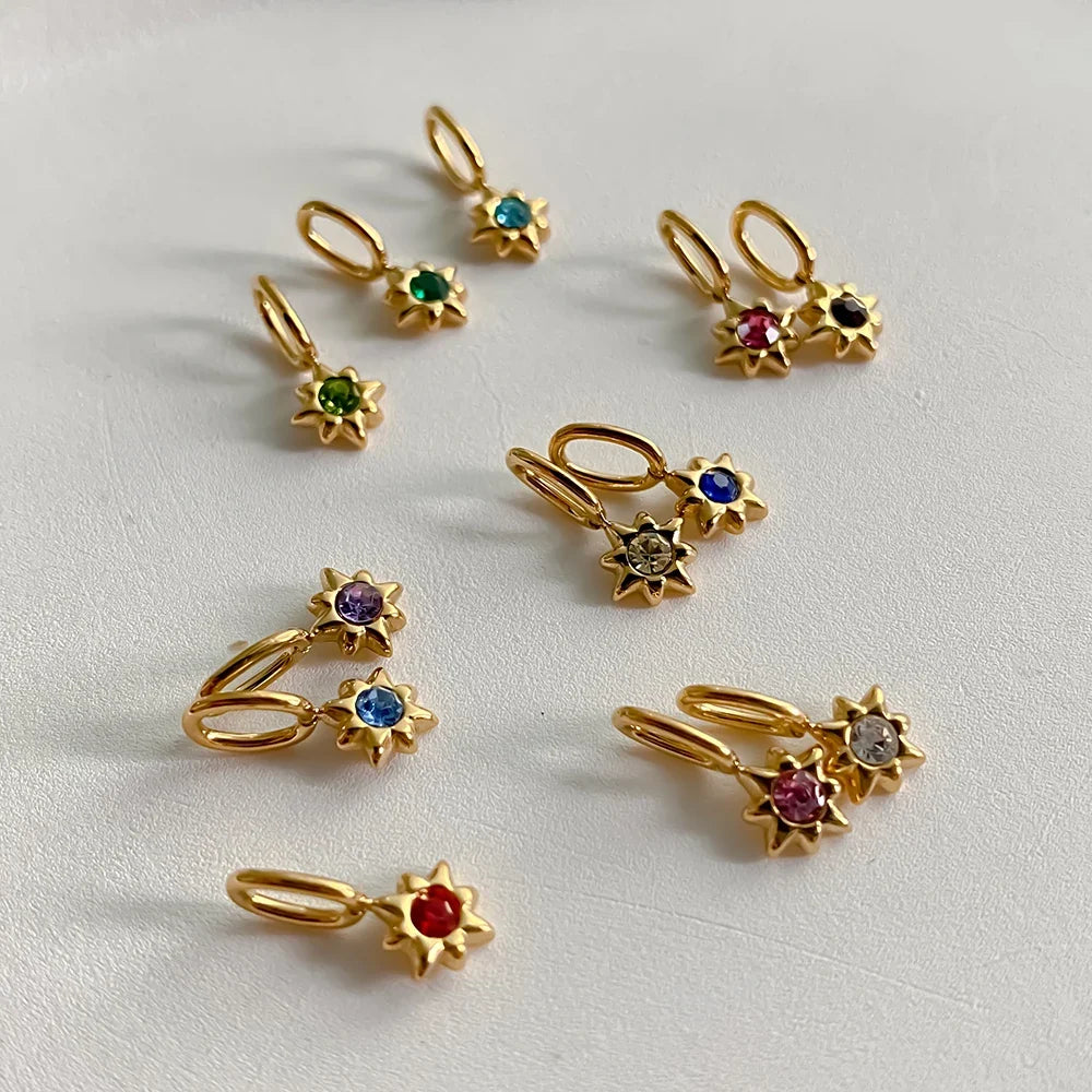 Star Pendant Birthstones Charms