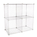 4 Cube Wire Storage Shelves White | Pukkr	