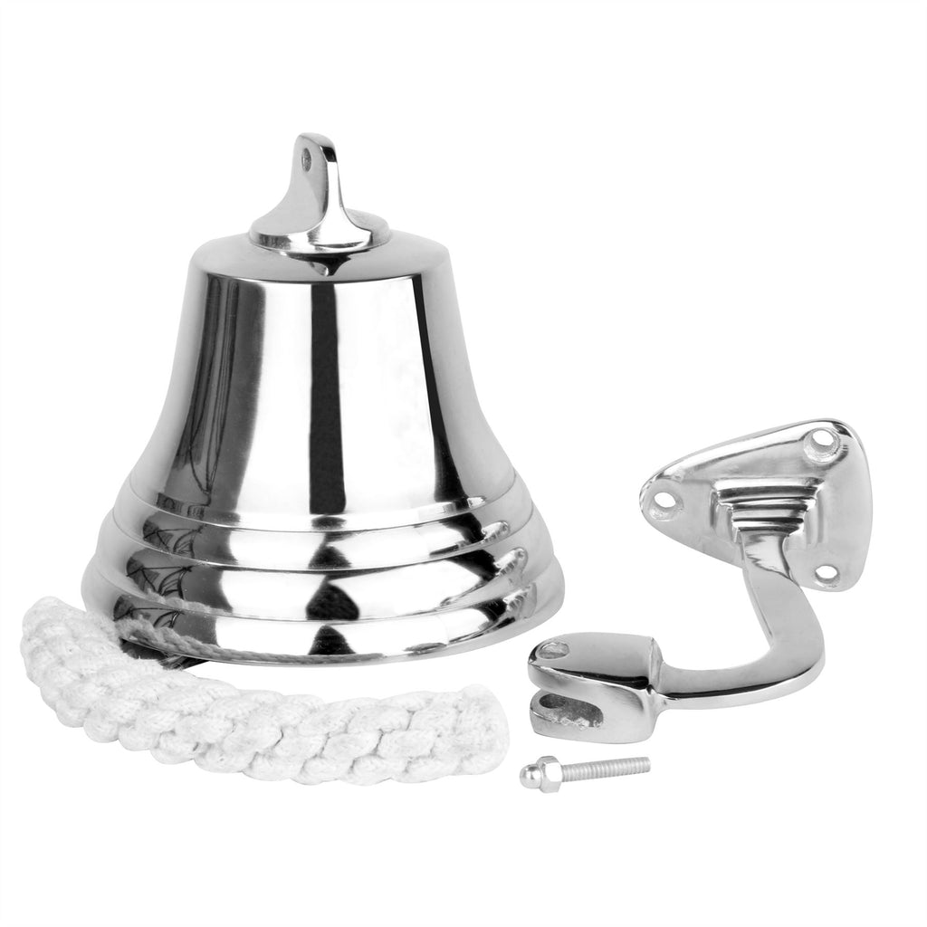 Wall Mounted Traditional Door Ship Bell Silver | M&W	