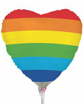 Rainbow Heart Mini Air-fill (Uninflated)