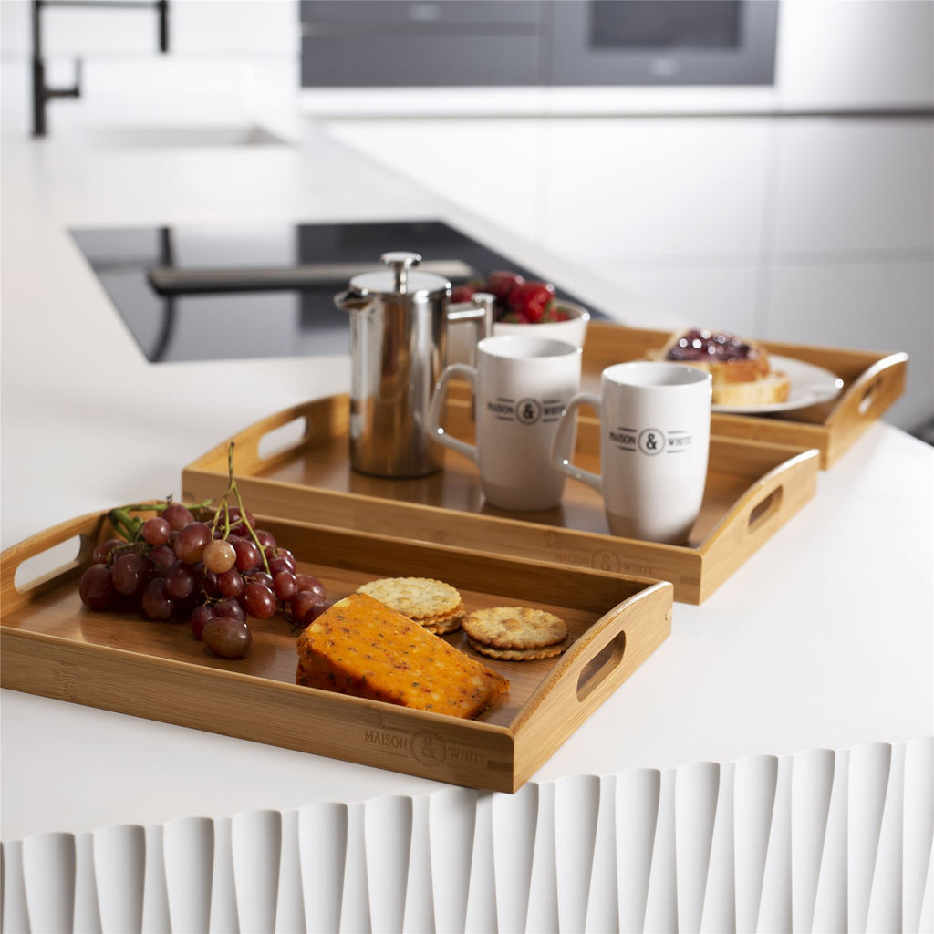 Bamboo Serving Trays - Set of 3 | M&W	