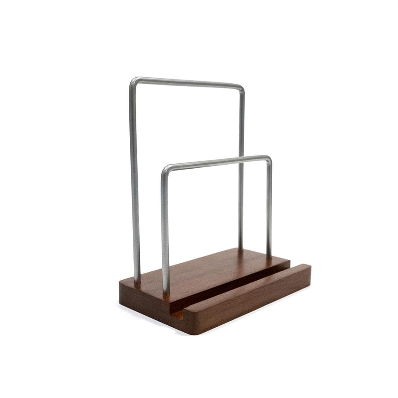 Vinyl LP Display Stand & Shelf  Walnut Finish | M&W