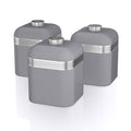Swan Retro Set of 3 Canisters Grey	