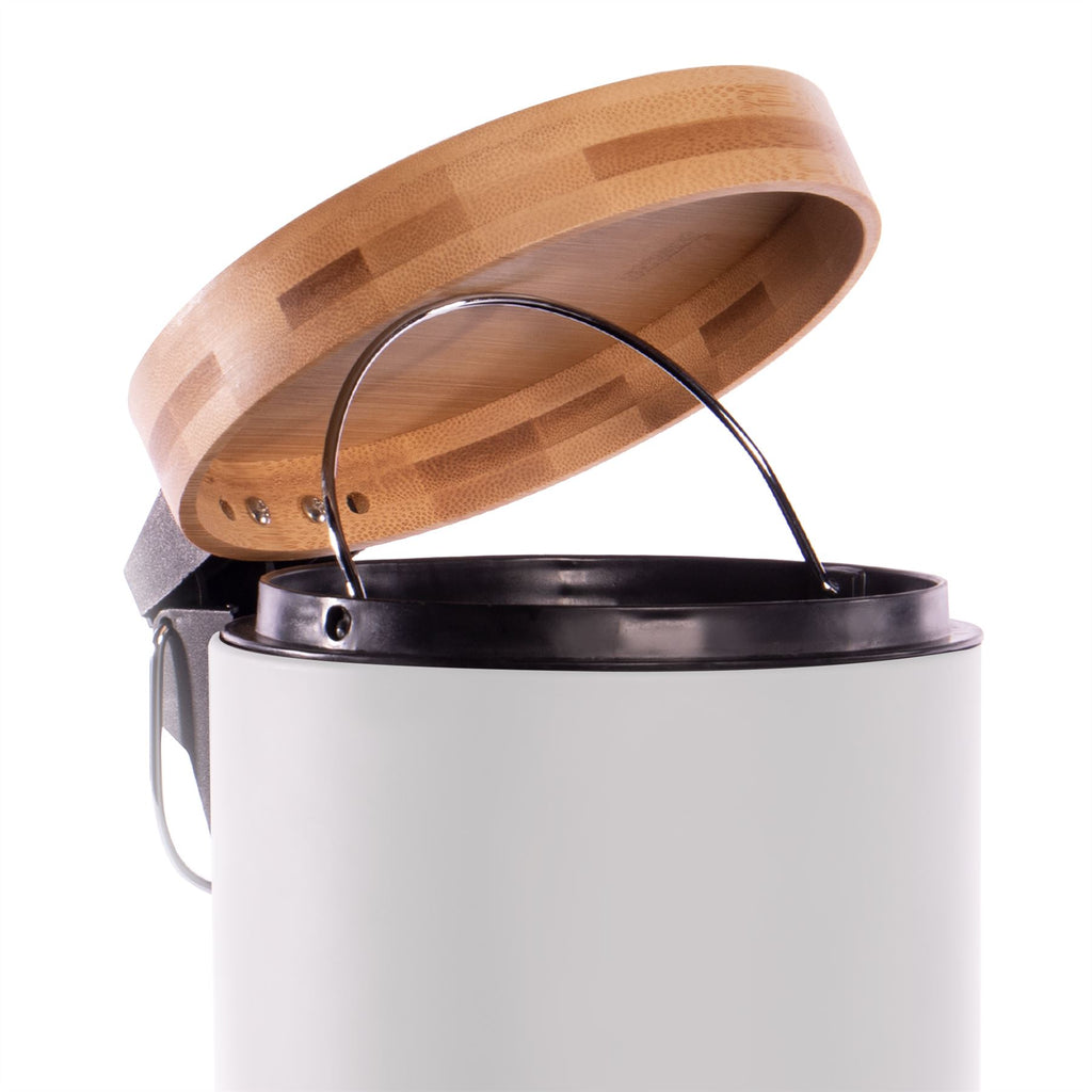 Bathroom Bin with Bamboo Lid 3L | M&W	