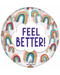 Feel Better Rainbows Clearz Balloon - 18"