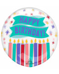 Happy Birthday Candles Clearz Balloon - 18"