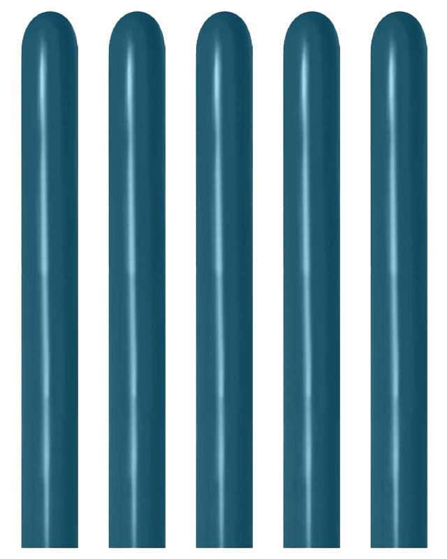 Deep Teal Modelling Balloons - 260 Latex (100pk)