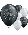 Congratulations! Elegant Design Balloons - 11" Latex (25pk)