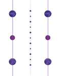 Purple Glittery Circles Balloon Tail - 1.8m