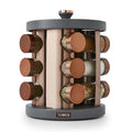 Tower Grey & Rose Gold Cavaletto 12 Jar Rotating Spice Rack	