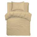 Maison & White Duvet Set with Button Fastening (Beige, Single)