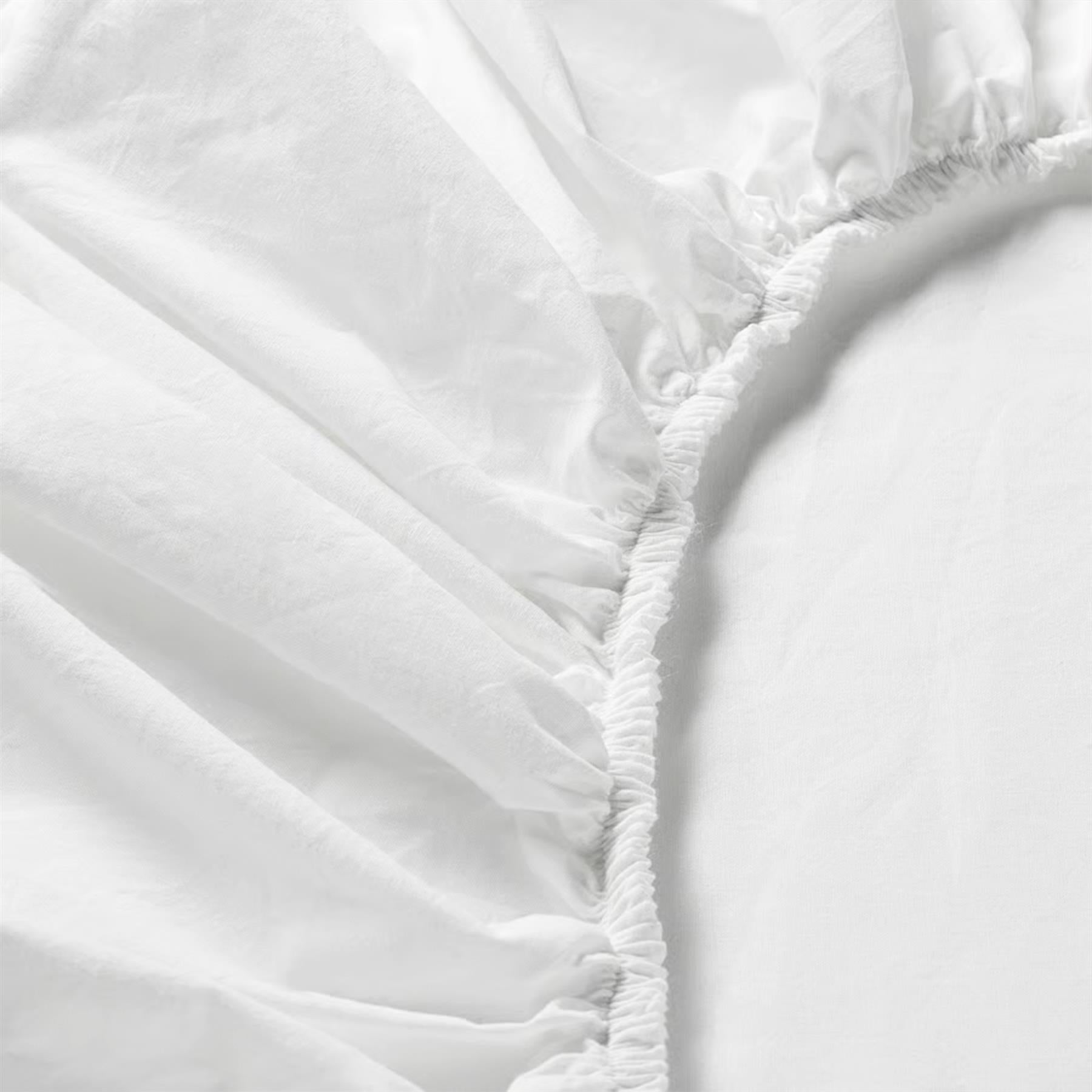 Maison & White Fitted Bed Sheet (White, Single)