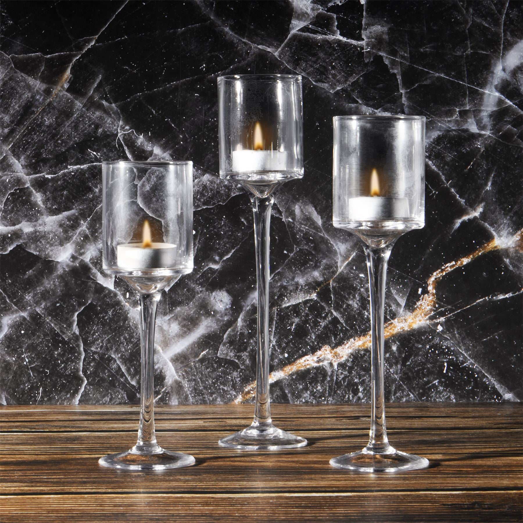 Tea Light Candle Holders - Set of 3 | M&W	