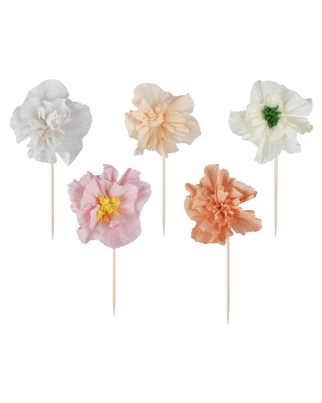 Birthday Bloom Flower Cupcake Toppers (12pk)