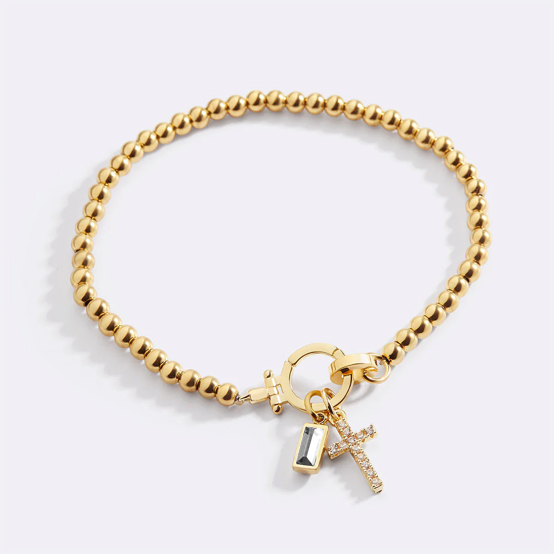 Cross Birthstone Bracelet