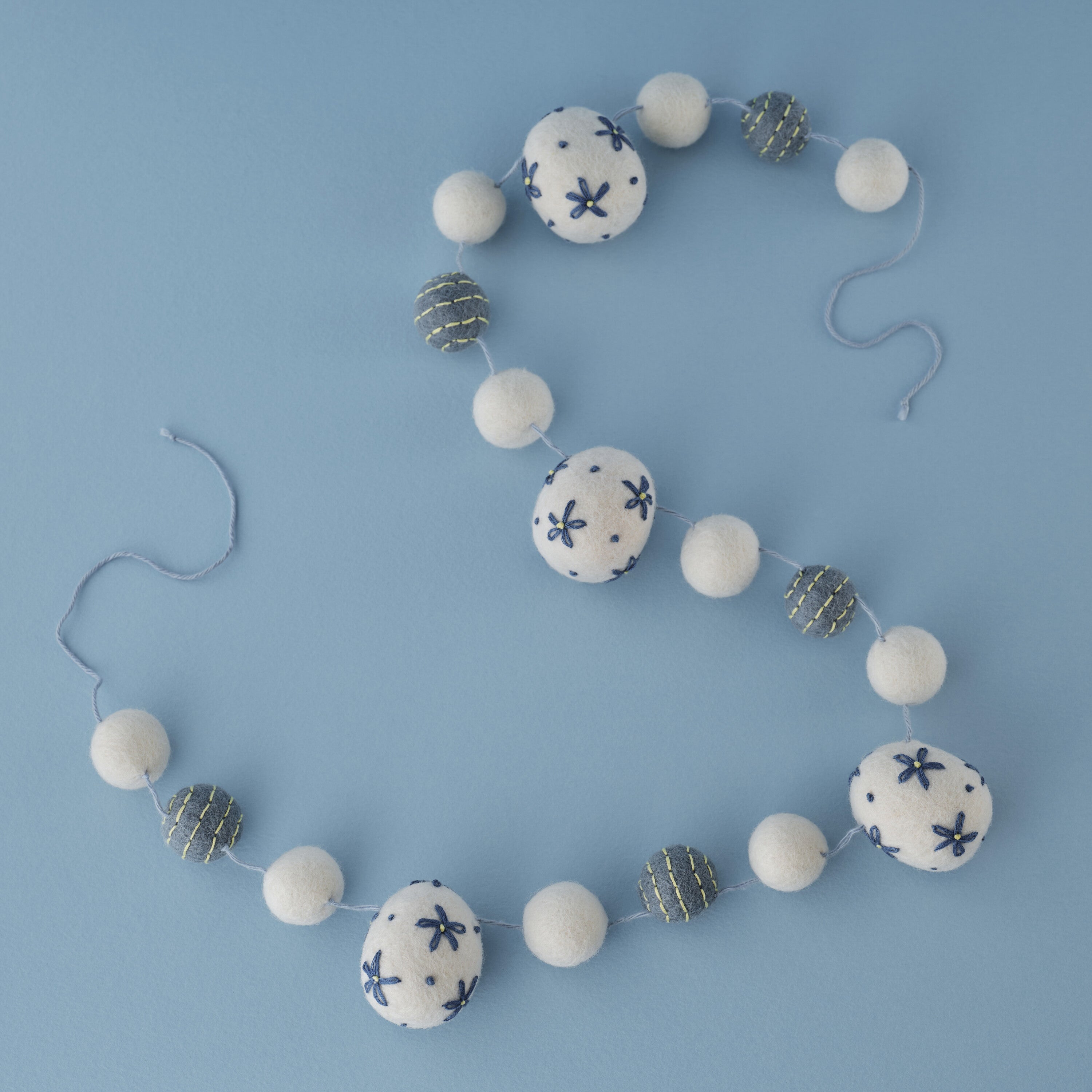Felt Easter Egg Beaded Garland - 1.5m