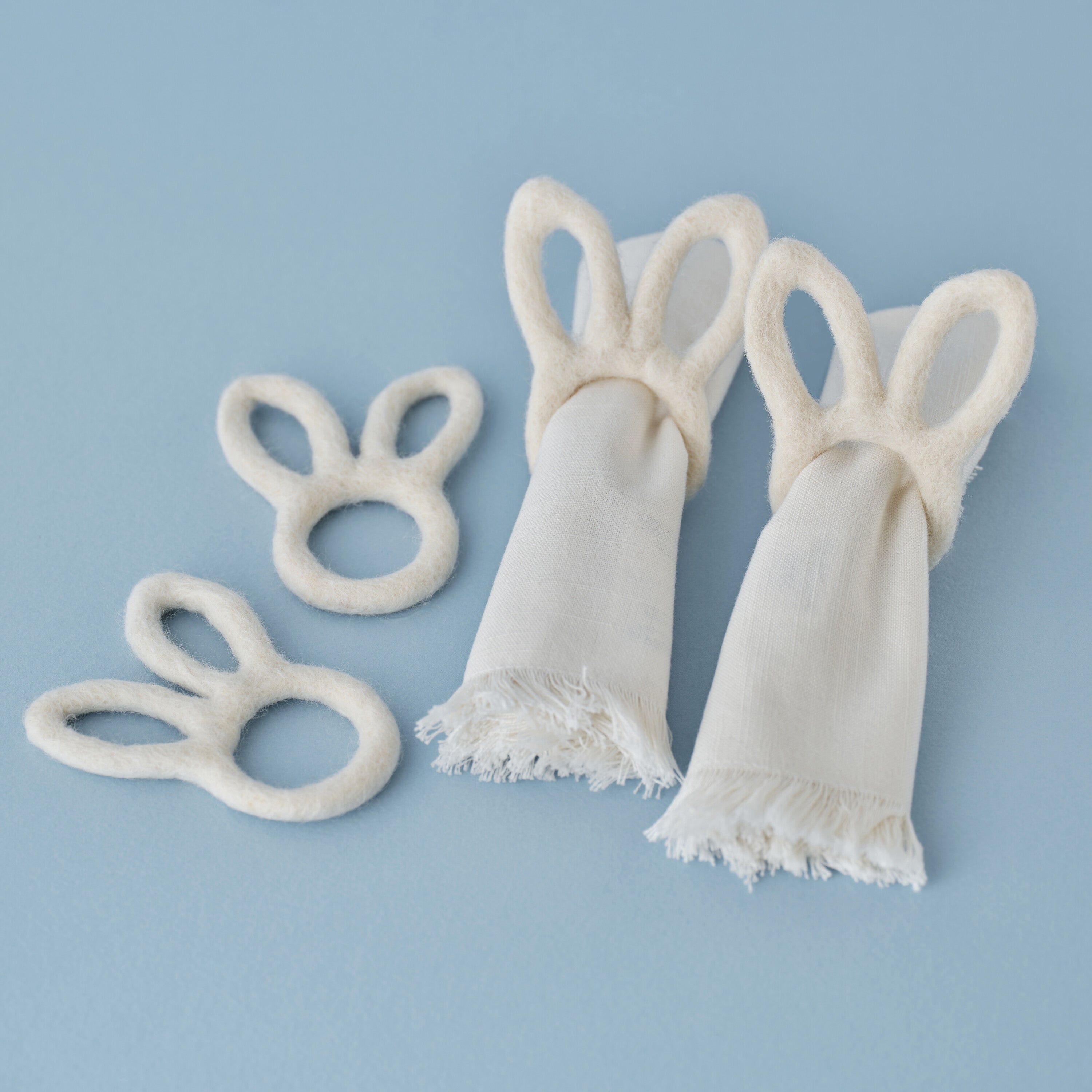 Felt Bunny Easter Napkin Rings (4pk)