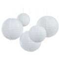Boho Wedding White Paper Lanterns - 30cm & 20.5cm