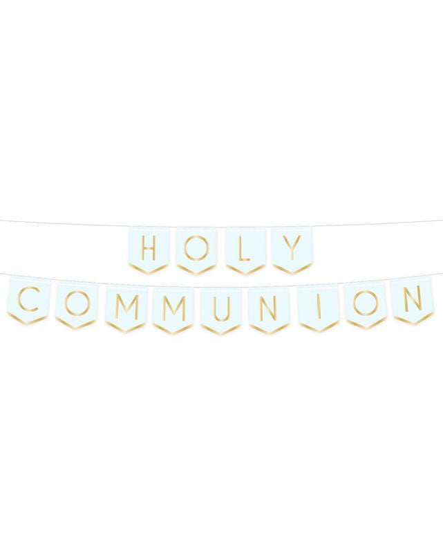 Blue Botanical 'Holy Communion' Paper Banner - 2.5m