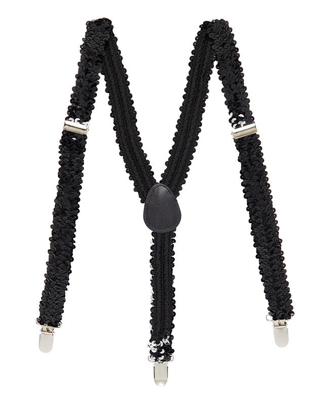 Black Sequin Braces