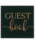 Botanical Wedding Green Velvet Guest Book