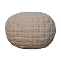 Artisan White Tube Pouffe