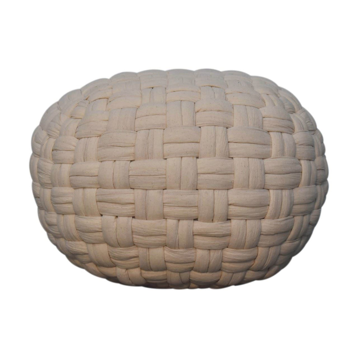 Artisan White Tube Pouffe