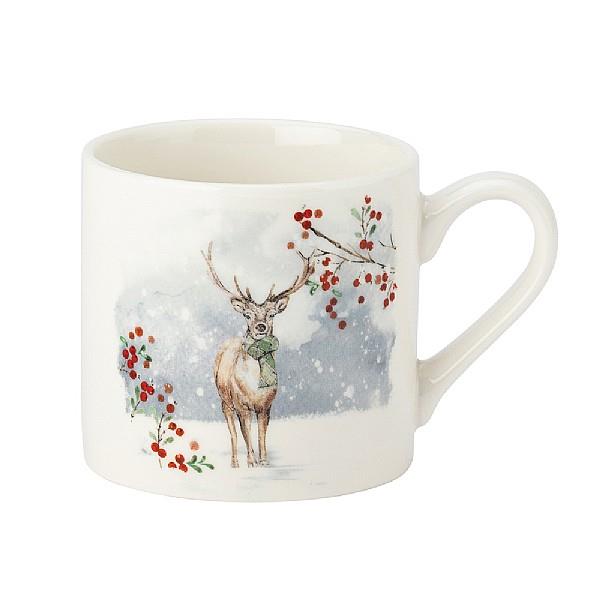 Foxwood Home Christmas Mug & Coaster Set Stag