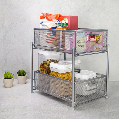 2 Tier Sliding Steel Shelves | M&W	