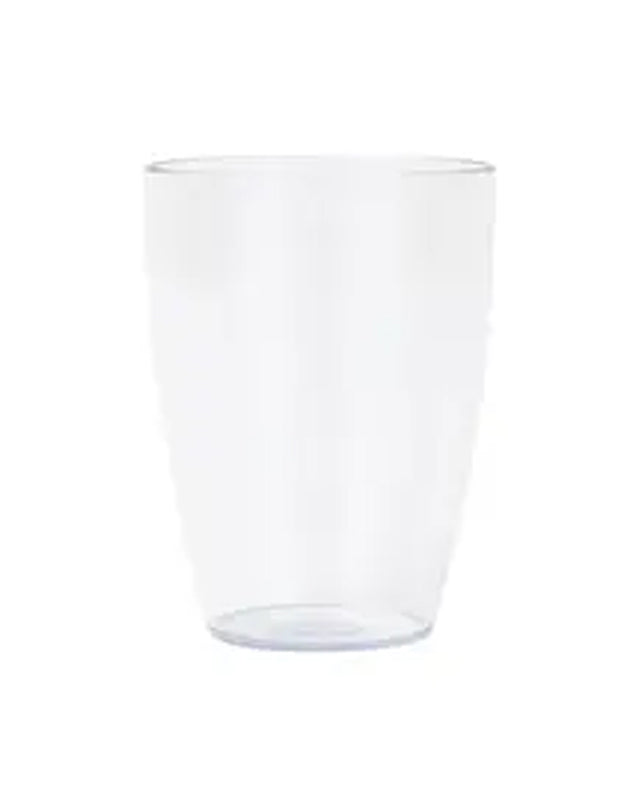 Clear Semi-Transparent Reusable Plastic Tumblers (2pk)