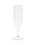 Clear Semi-Transparent Reusable Plastic Champagne Glasses (2pk)