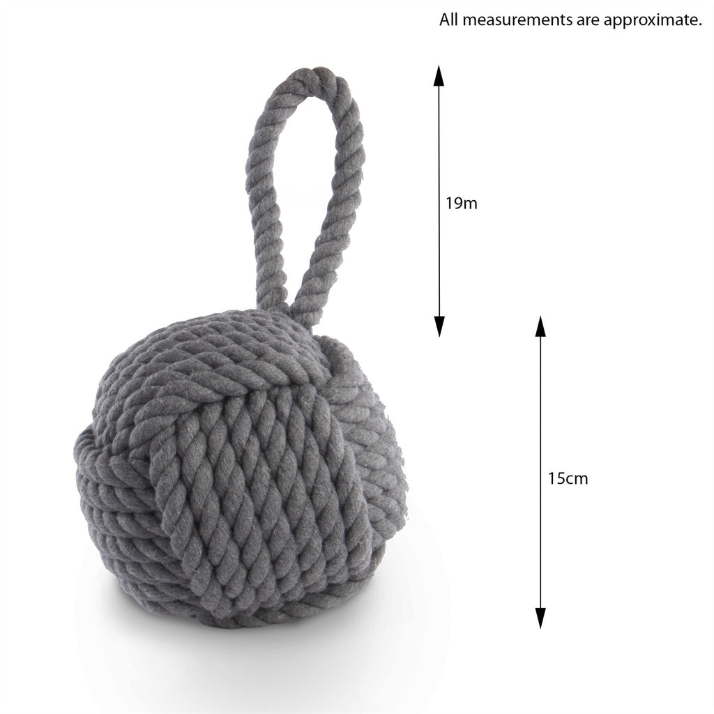 Rope Knot Door Stop Grey | M&W	