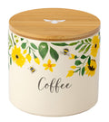 Bee-Beautiful Coffee Canister - Bamboo Lid