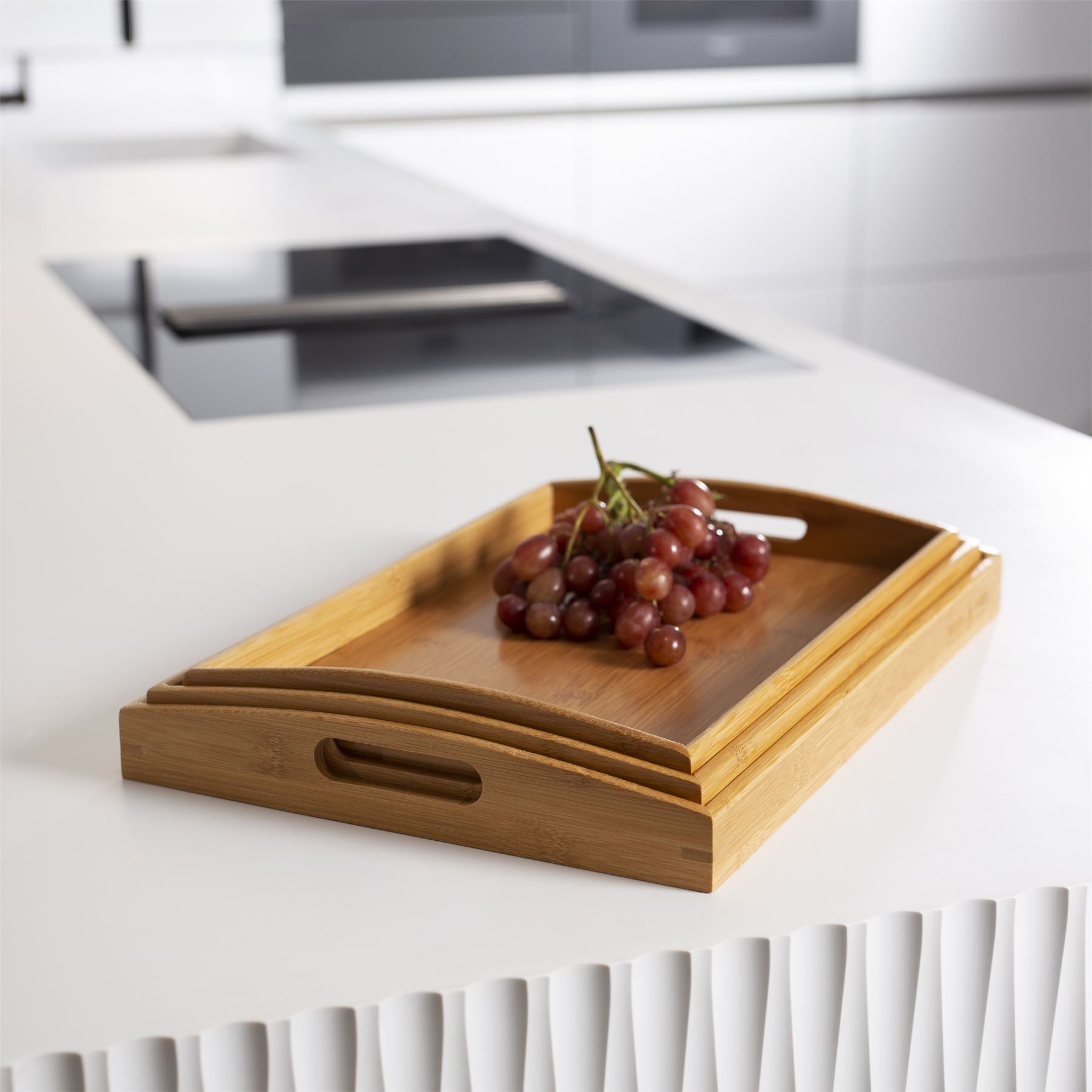 Bamboo Serving Trays - Set of 3 | M&W	