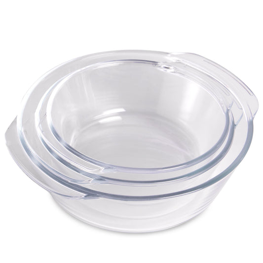 Glass Cooking Dishes - Set of 3 | M&W	