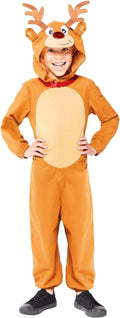 Christmas Reindeer Jumpsuit with Hood Fancy Dress Child's Costume - Age 3-4 Years